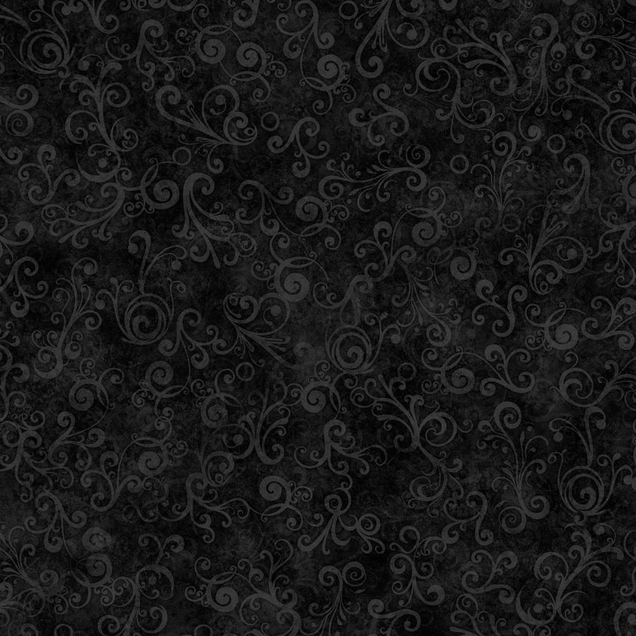 Black Swirl Fabric, Item No. 24257