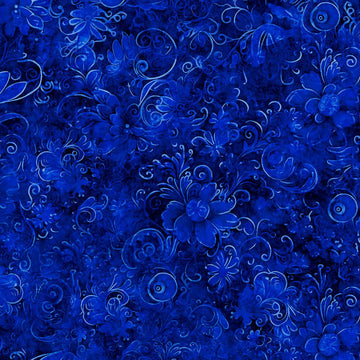 Blue Swirl Fabric, Item No. 24301