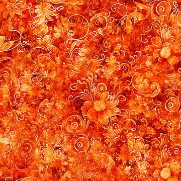 Orange Swirl Fabric, Item No. 24304