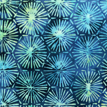 Blue Batik Fabric by the Yard From Java Batiks by Island Batiks, Blue Gray  Batik, Dark Blue and Gray Batik, 21326 