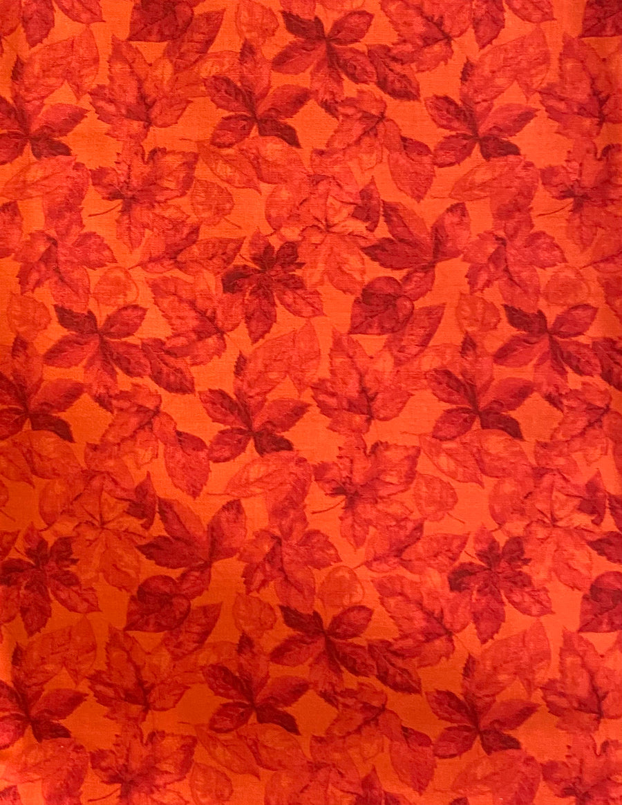 Orange Leaf Fabric, Item No. 22274